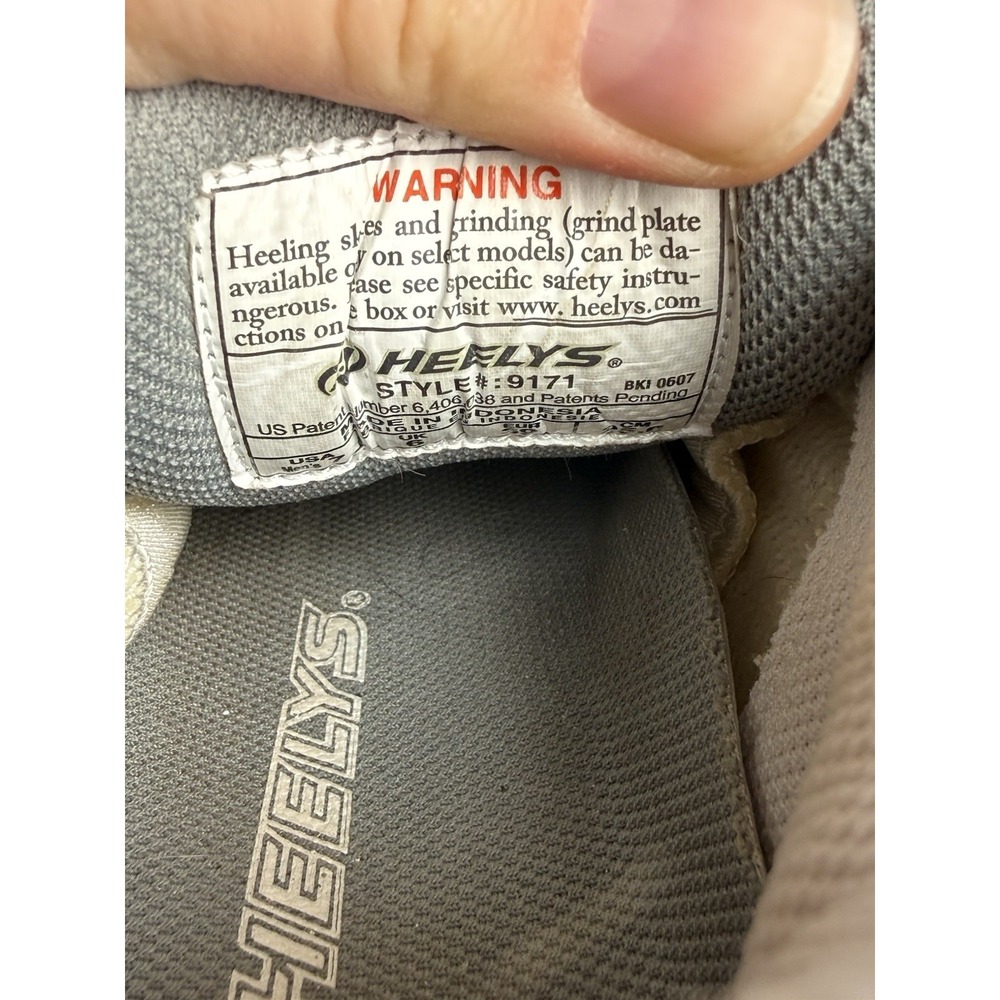 Heelys‎ White Leather Gray Logo With Rollers Men's 7 Boys Vintage Style 9171 - Picture 6 of 9